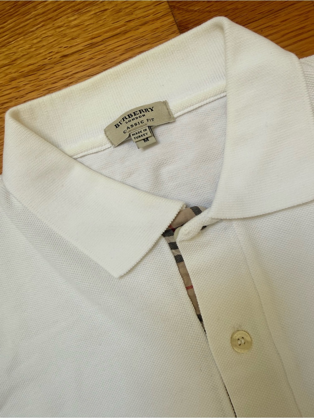 Burberry White Short-Sleeve Polo - Picture 3 of 5